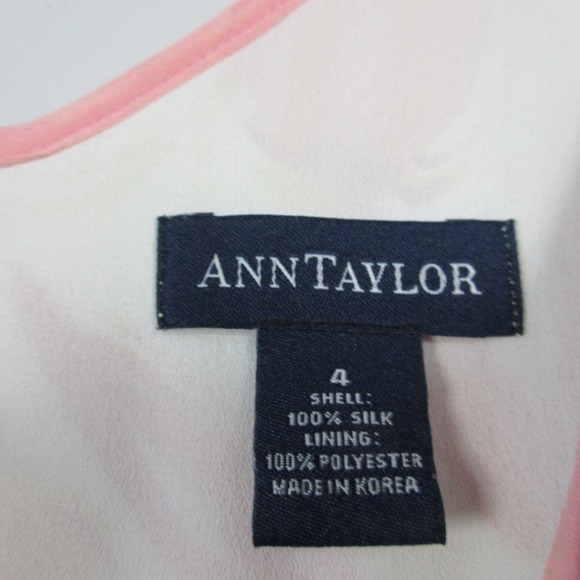 Ann Taylor 100% Silk Cami Dress 4 Pink Floral Hawaiian Slip Summer VtG Y2K 290 - Picture 3 of 13